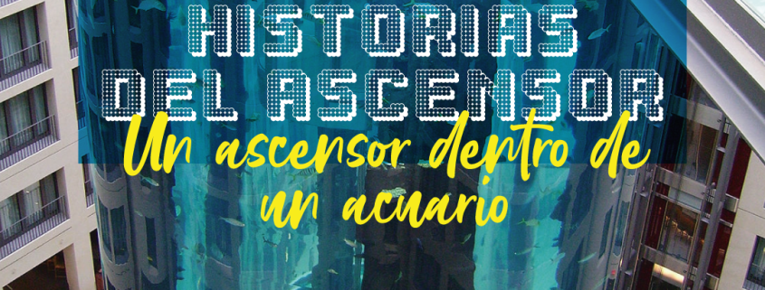 ascensor dentro de un acuario