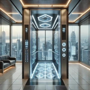 Ascensor moderno.